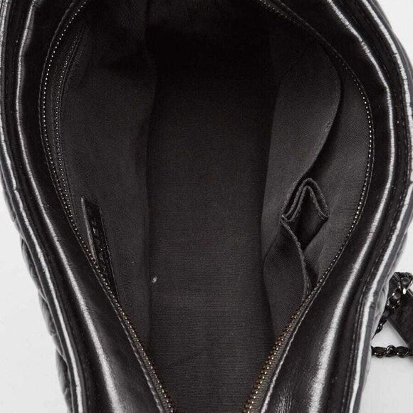 Chanel Black Chevron Quilted Leather So Black Medium Gabrielle Bag - Picture 9 of 10